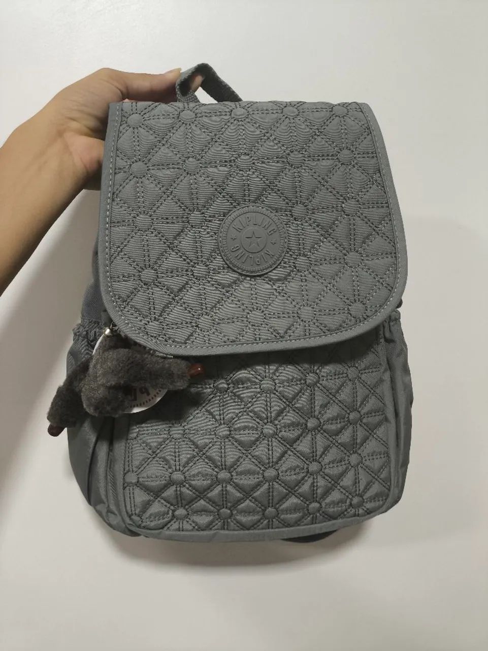 Mochila Kipling Cinza - Foto 4