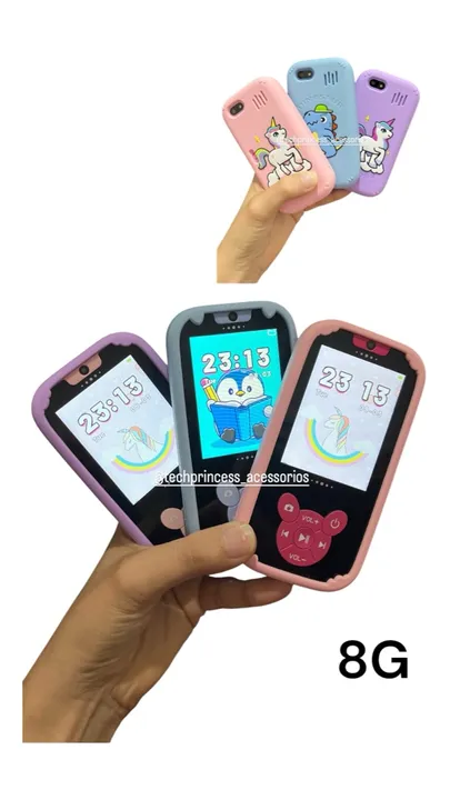 Celular unicórnio Infantil com 8GB não faz ligação