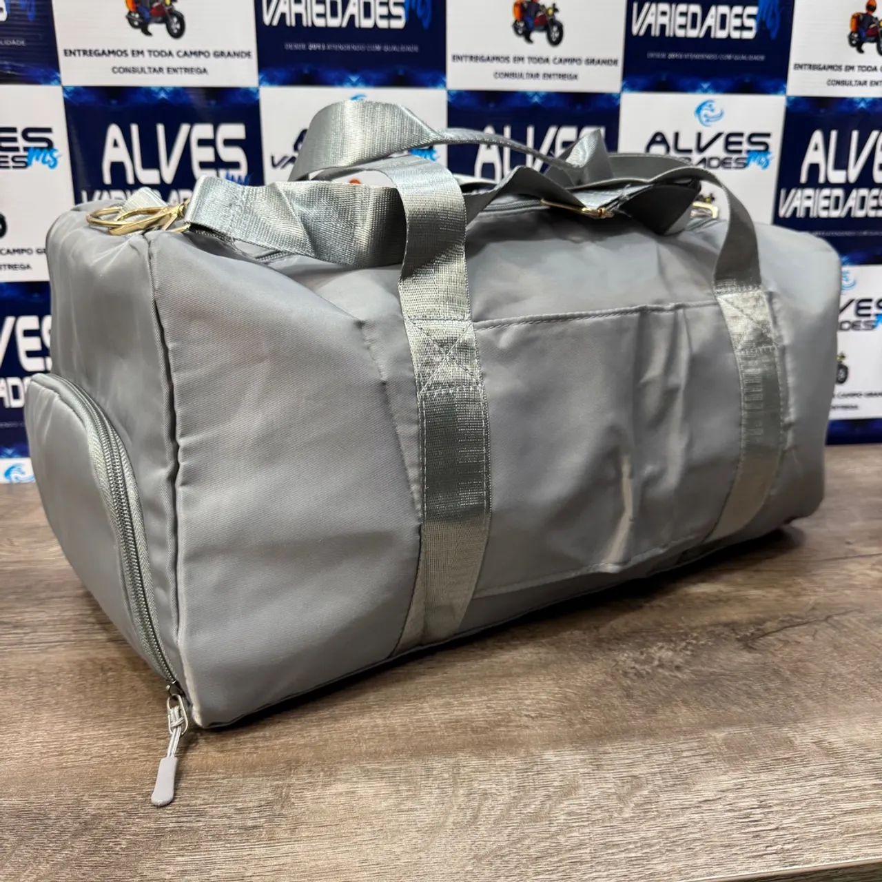 Bolsa de Academia e Viagem Cinza - Nova