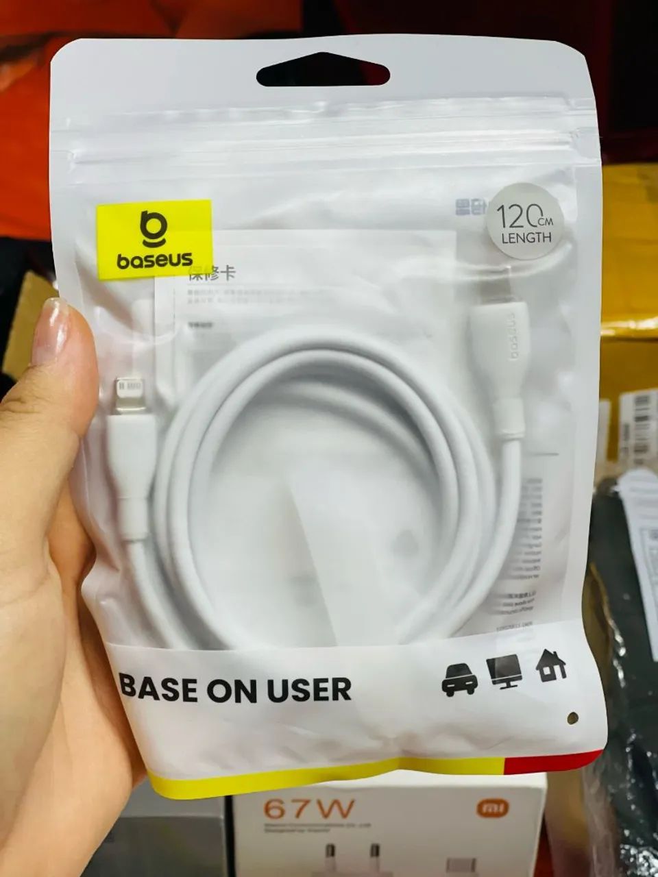 Cabo Carregador Baseus 20W Quick Charge Lightning/USB-C - Foto 3