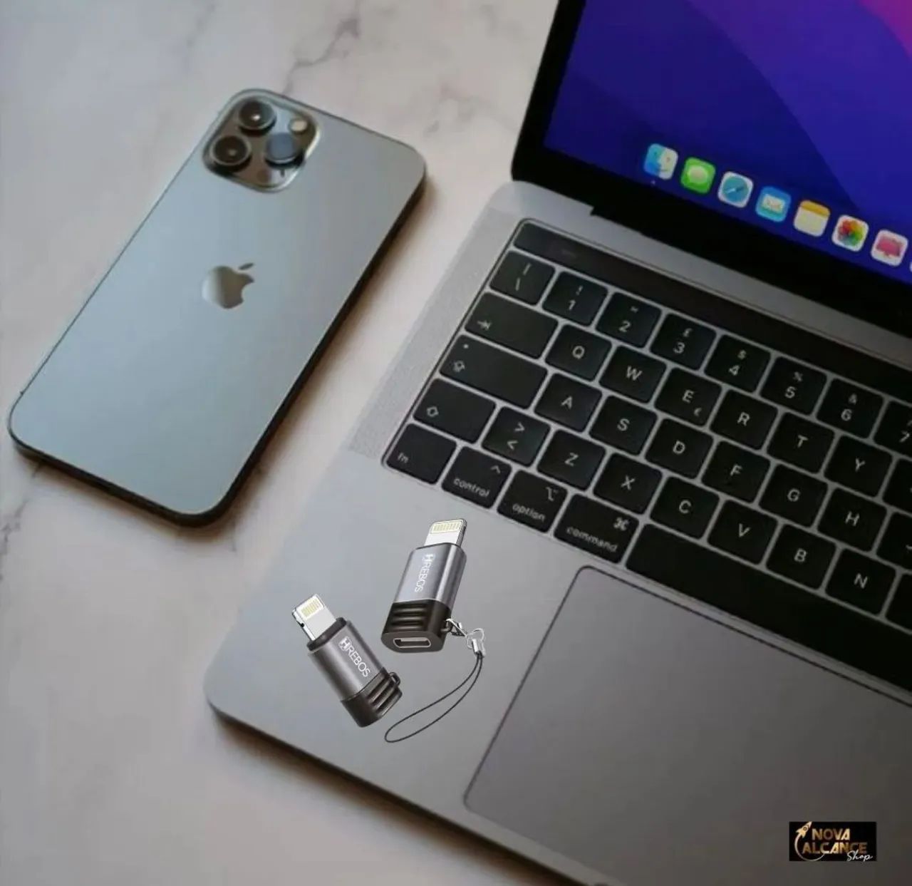 Adaptador Lightning para USB-C com chaveiro - Foto 4