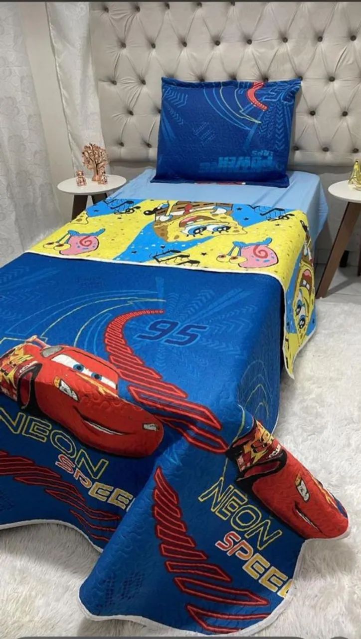 Cobre Leito Infantil Mickey Roadster Racers - Foto 2