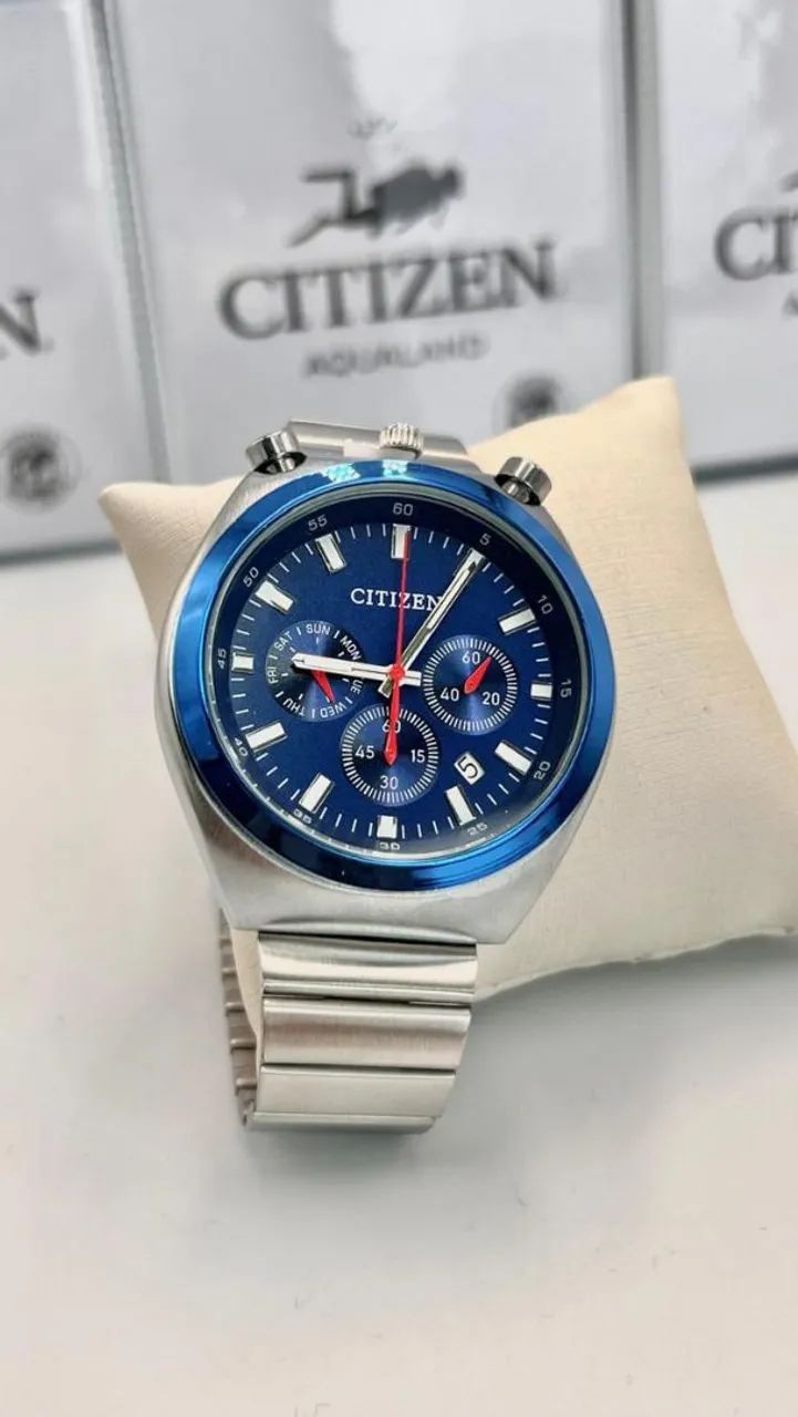 Relógio Estilo Citizen em Aço Inoxidável 