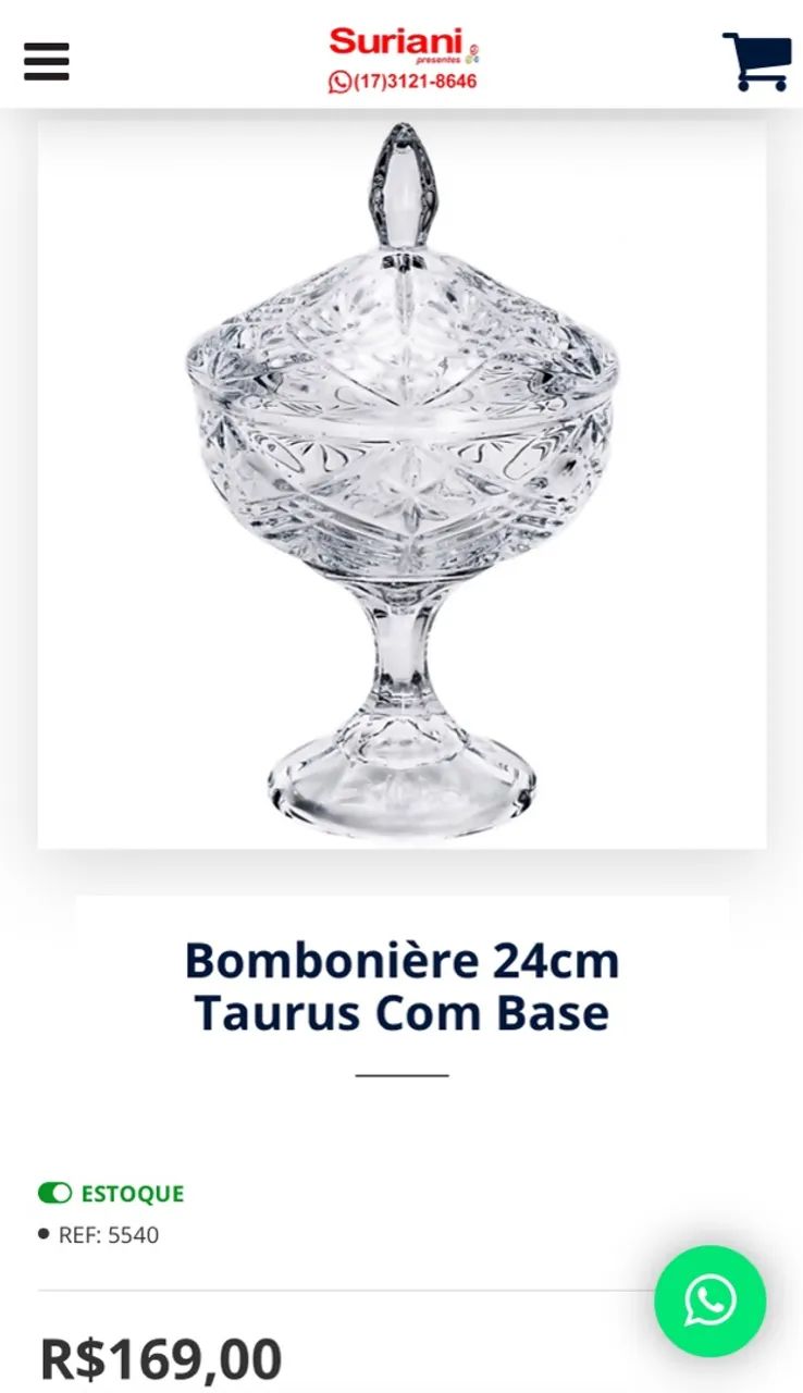 Bomboniere Cristal 24cm Taurus Com Base - Foto 3
