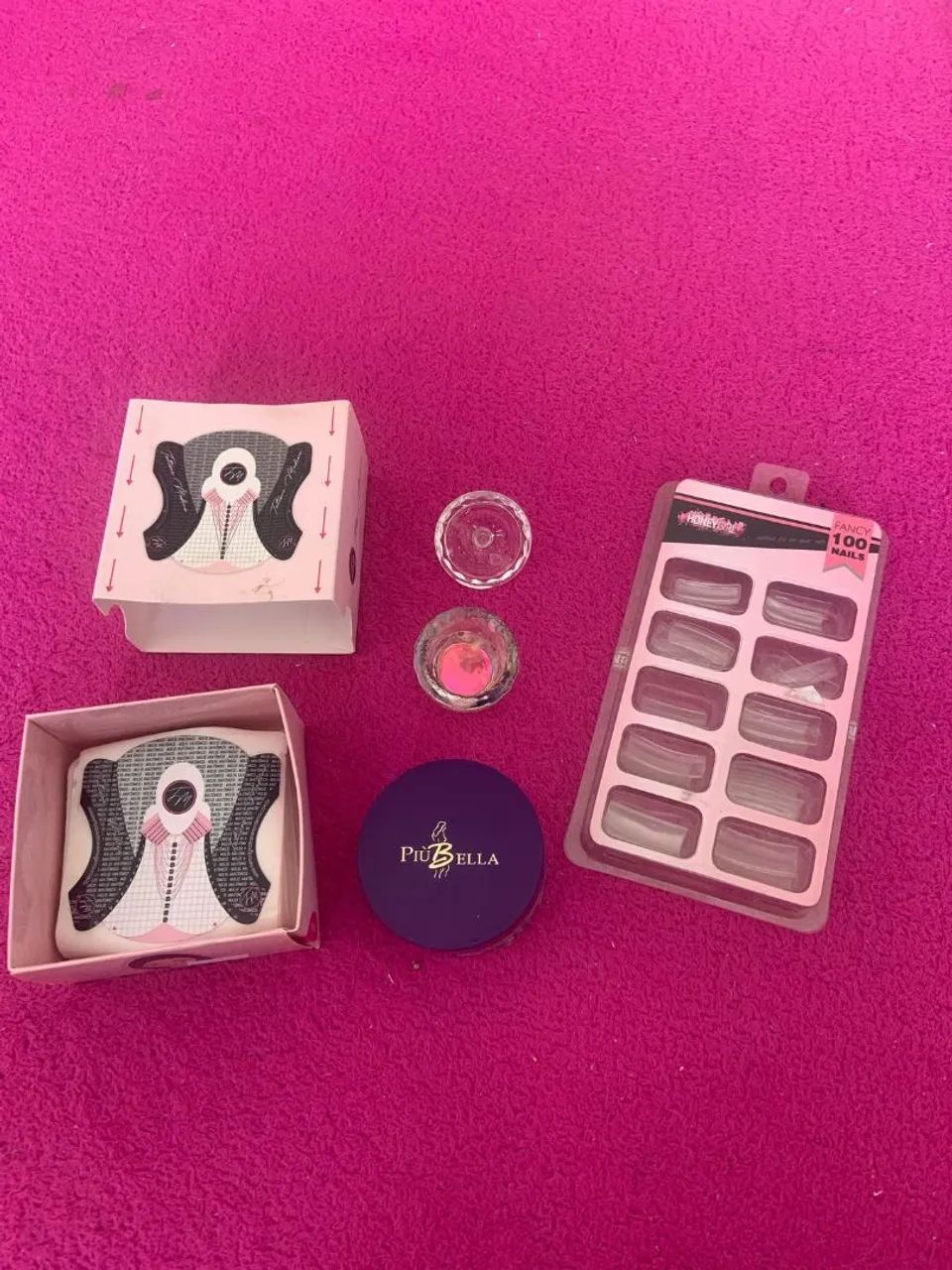 Produtos para alongamento e kit unhas postiças