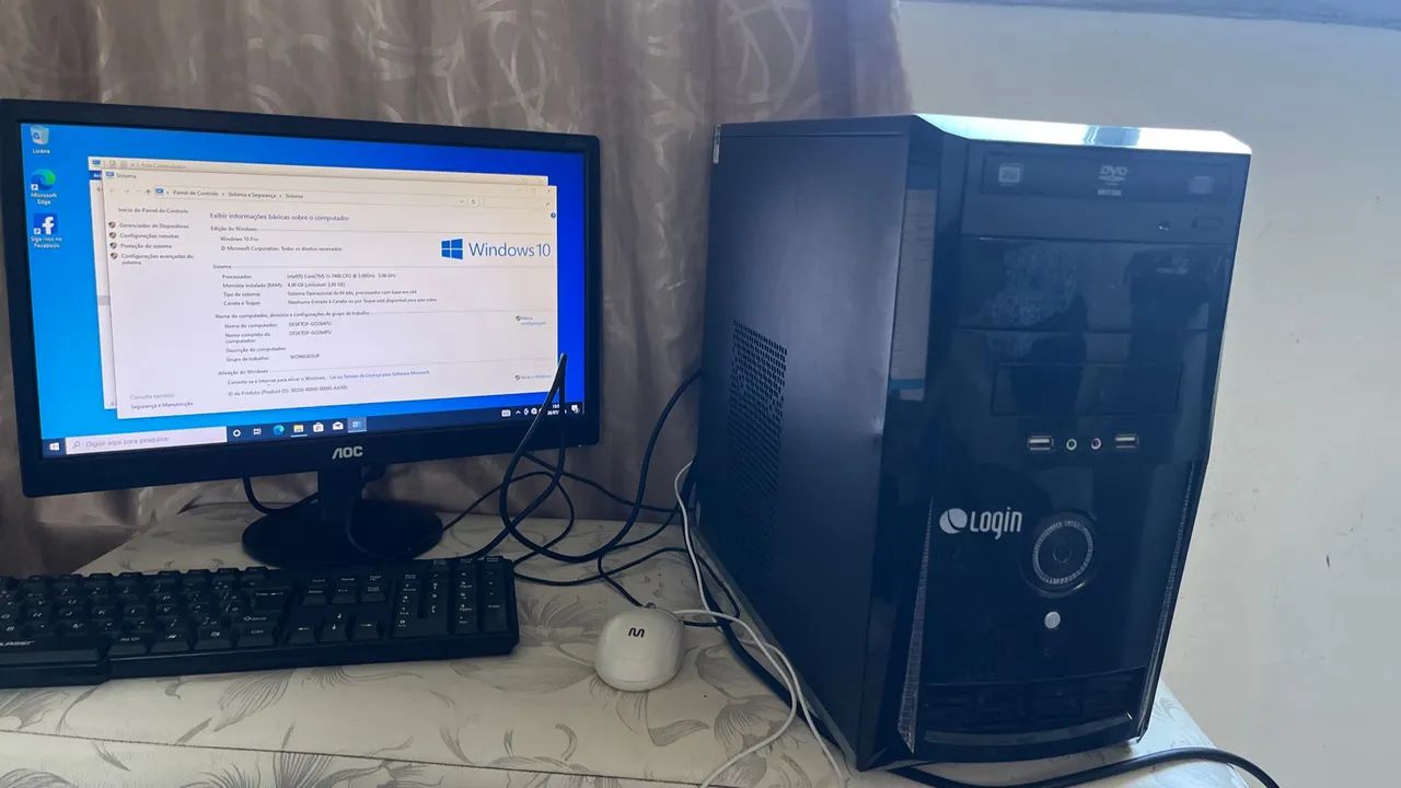 Computador completo DDR4 7 geração Corei5 4GB de memória RAM, SSD 240GB  - Foto 2