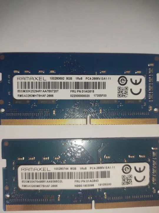 RAMAXEL 2x8GB (16gb) DDR4 2666MHz PC4-2666V-SA1-11