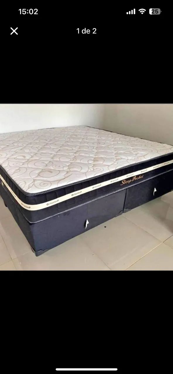 Cama box super king agora