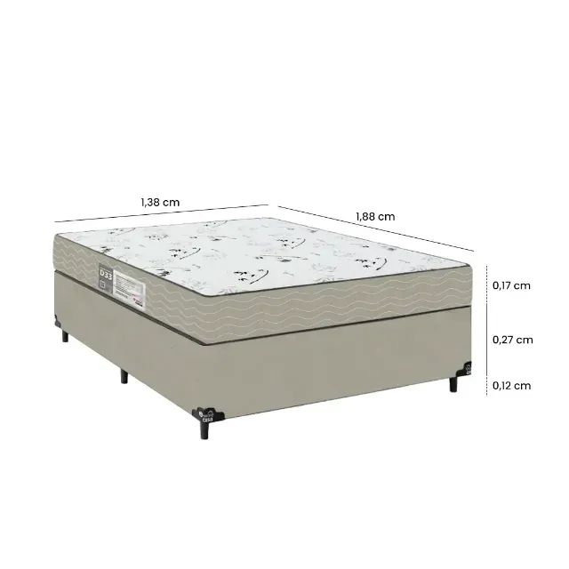 Cama Box de Casal e Colchão D33 - Foto 2