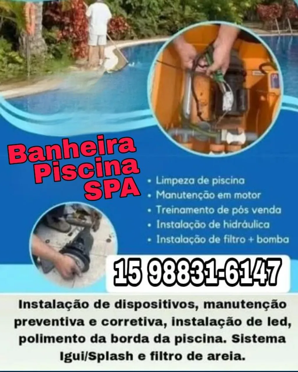 Piscinas, banheiras e spas