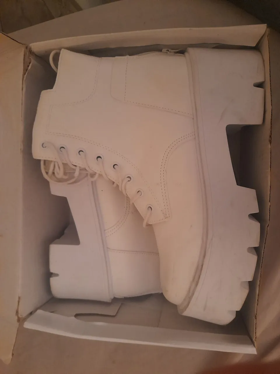 Botas plataforma brancas