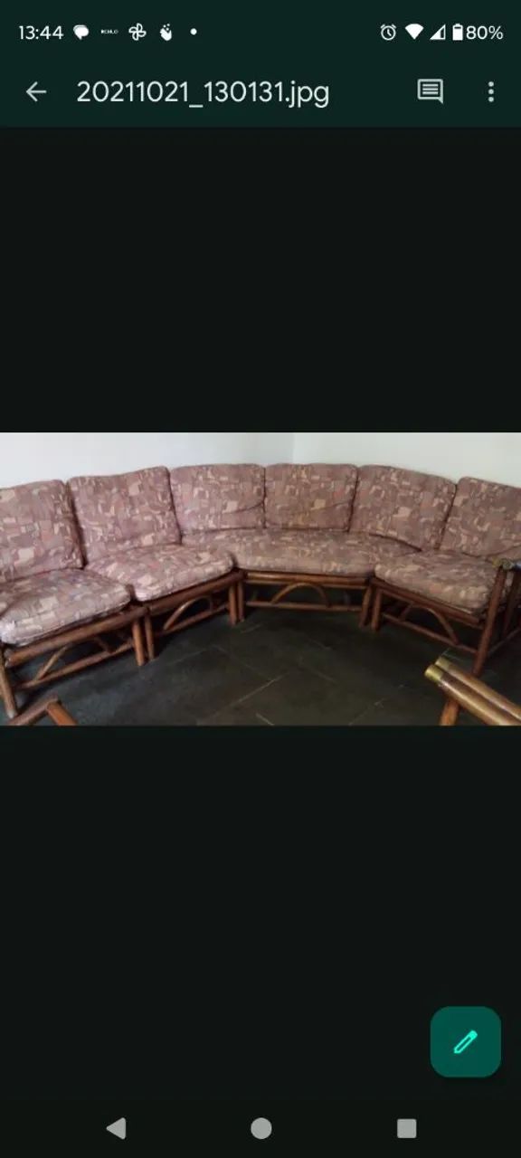 Sofá modular em junco de Málaga 