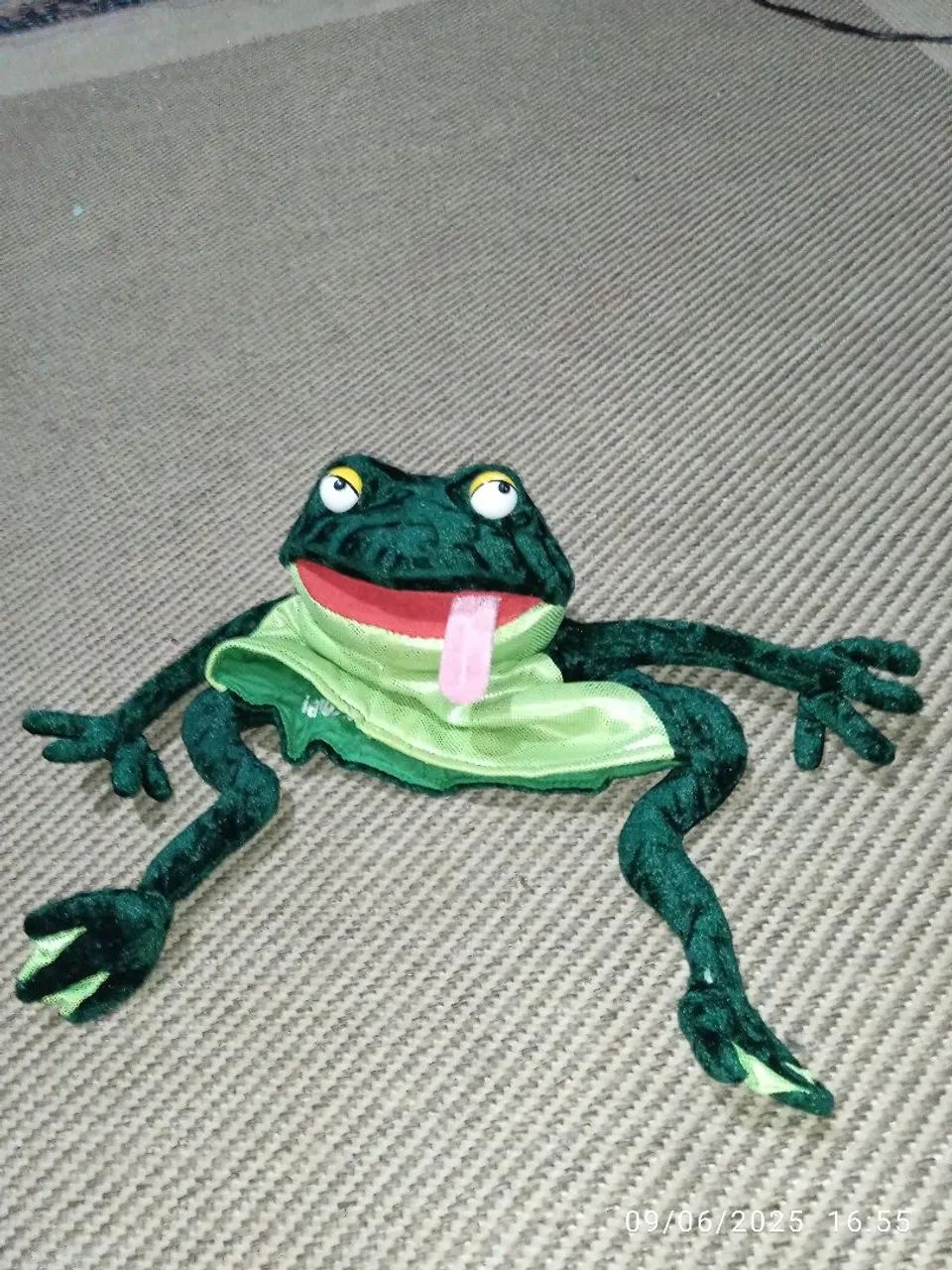 Chapéu Pelúcia de Sapo Divertido