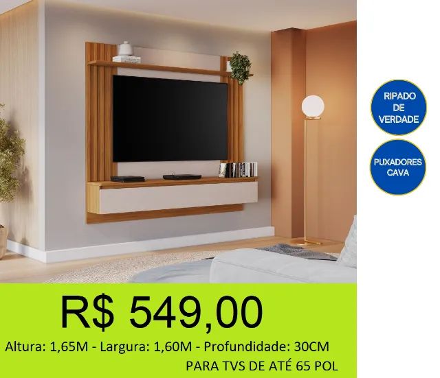Painel ripado com Design impecável
