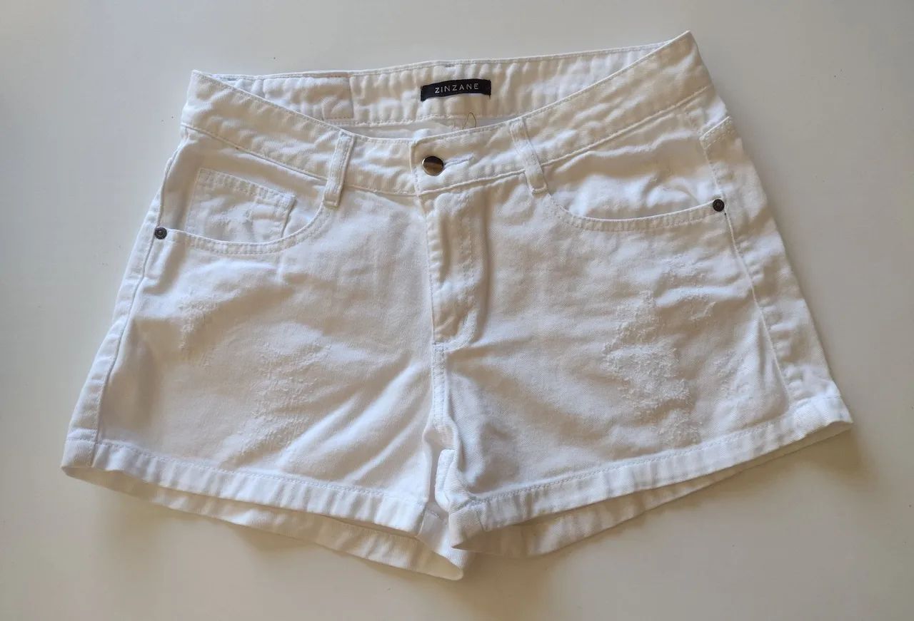 Short branco zinzane feminino 