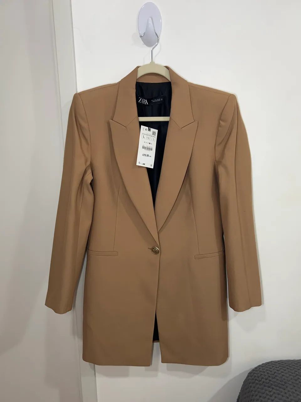 ZARA - BLAZER COMPRIDO COM BOTÃO 