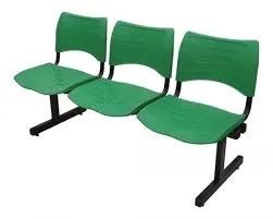LONGARINA 3 LUGARES PVC COM PES EM AÇO  * - Foto 3