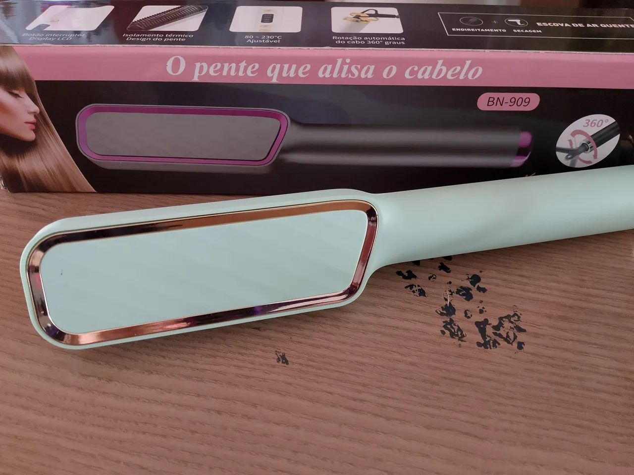 Prancha Alisadora de Cabelo com Pente - BN-909 - Foto 2