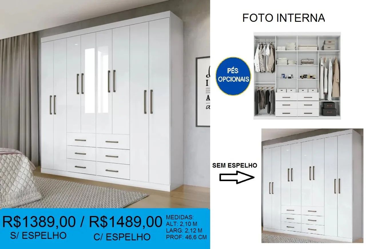 Guarda-roupa grande e reforçado - Foto 2