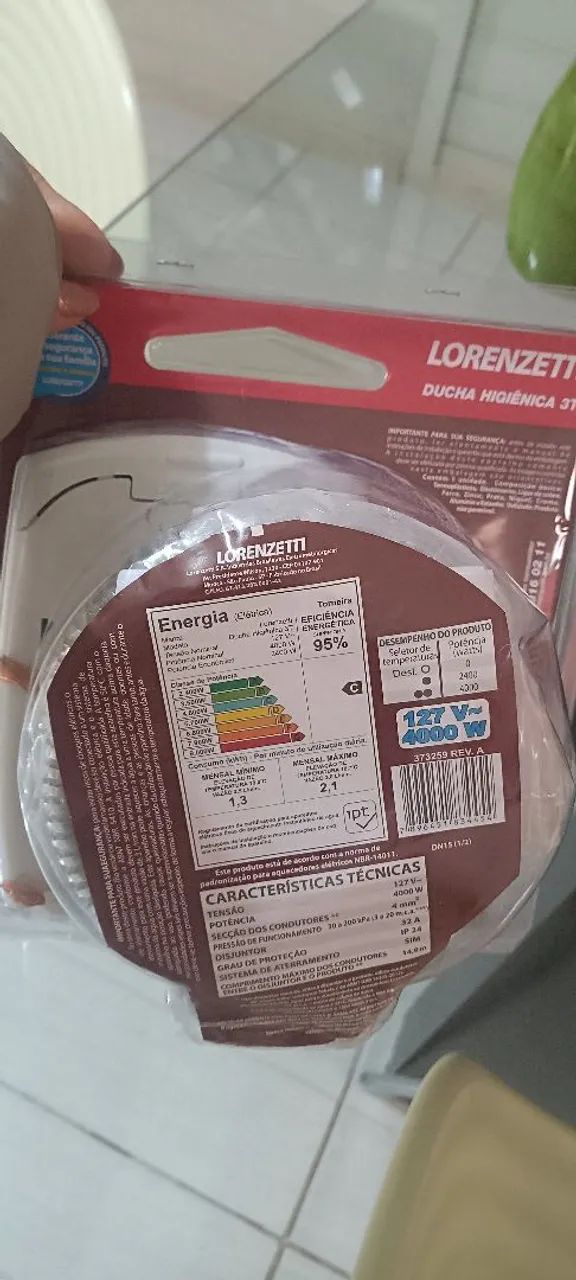 Ducha Higiênica Lorenzetti 3T 4000W - Foto 4