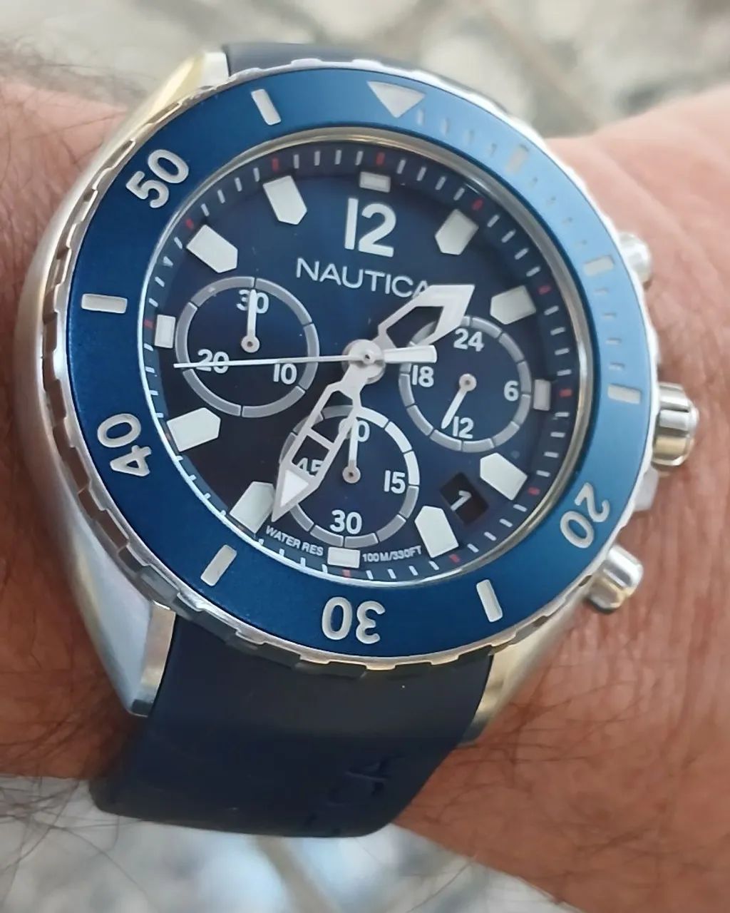 Relógio Nautica Chronograph Diver Azul - original belíssimo 