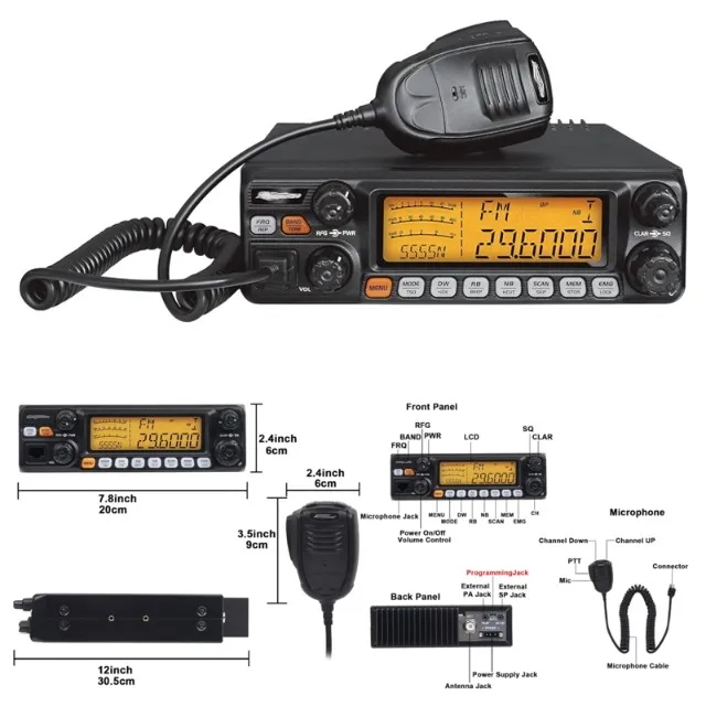 Voyager VR-5555N II PX e 10 metros - alta potência 60W AM PEP, 50W FM, SSB 60W