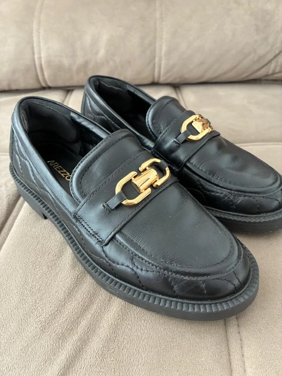 ? Mocassim Arezzo - Preto | Tamanho 34