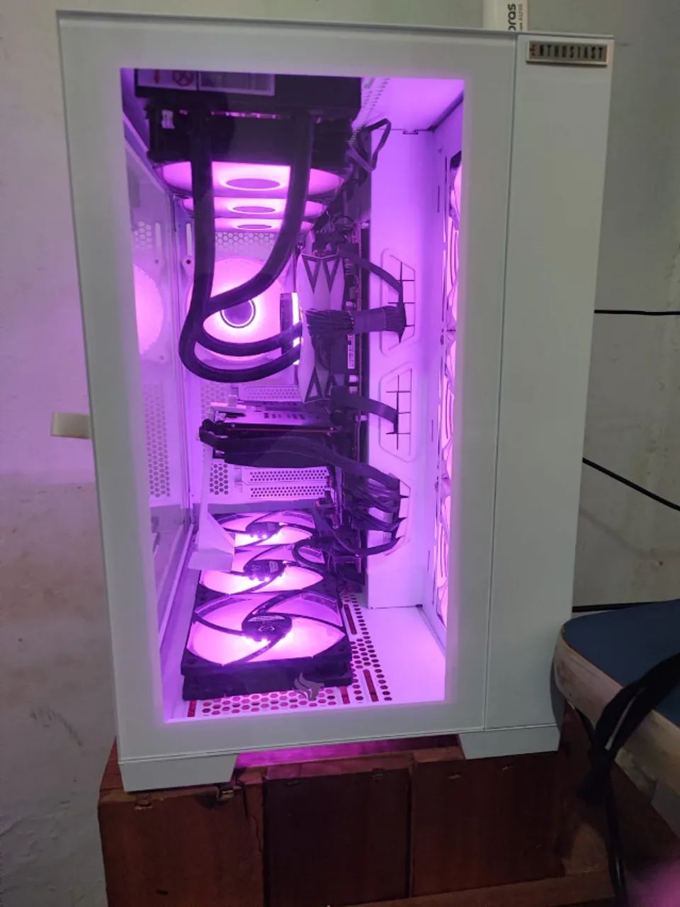 CPU Gamer ?Aquário? - MONSTRO! RYZEN 9 5900X | RX 6600 XT | 32GB RAM | 2TB NVMe | 11 FANS  - Foto 2
