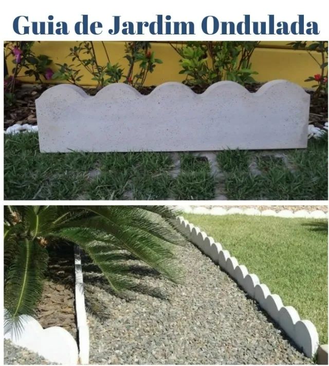 Guias de cimento para calçada e jardim