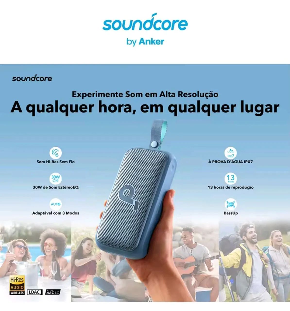 Caixa de som bluetooth 30W Anker Soundcore Motion 300 - Aparelhos
