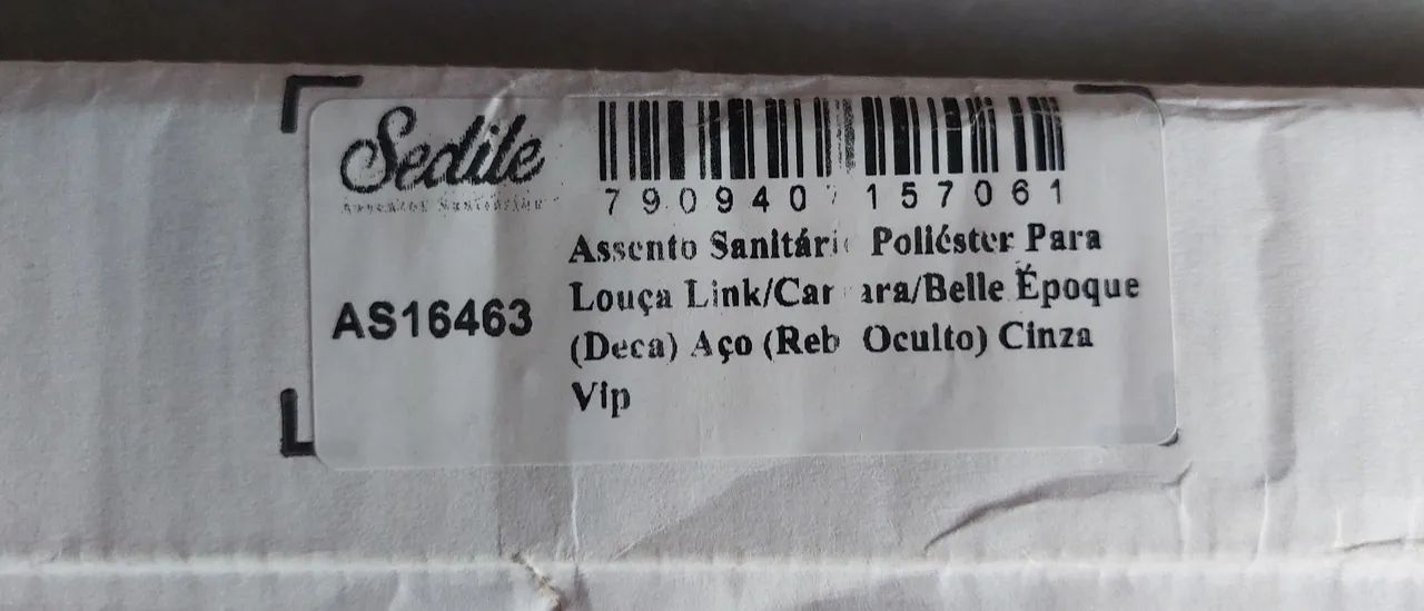 Assento Sanitario cinza vip pra louça Deca - Foto 5
