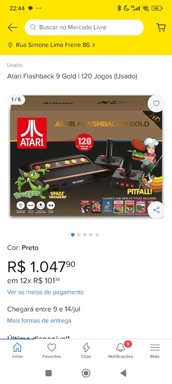 Atari Flashback 9 Gold | 120 Jogos - Usado