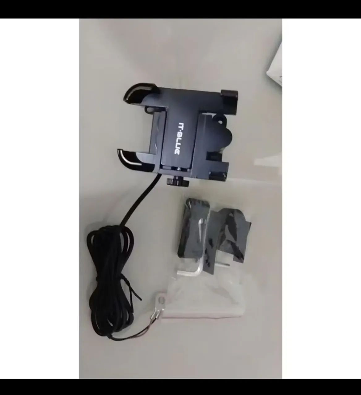 Suporte de celular p Moto/Bike -BLUE  com carregamento USB - Foto 2