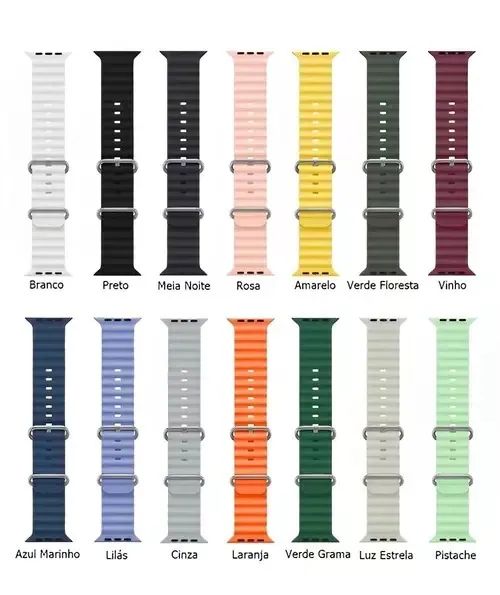 Pulseiras Para Relógios Inteligentes Smartwatch - Silicone, Metal, Tecido - Foto 6
