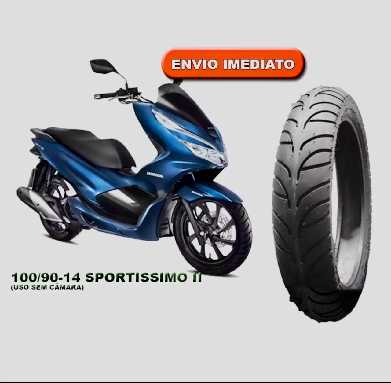 Pneu 100/90-14 Sportíssimo II (Uso Sem Câmara) - Entrega Imediata