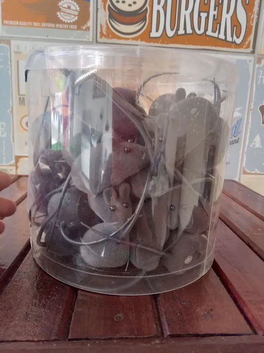 Pote com 50 ratinhos sonoros