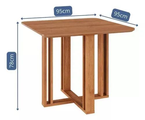 Mesa de jantar Flora Quadrada com Cadeiras Maia Gengibre (A vista) - Foto 2