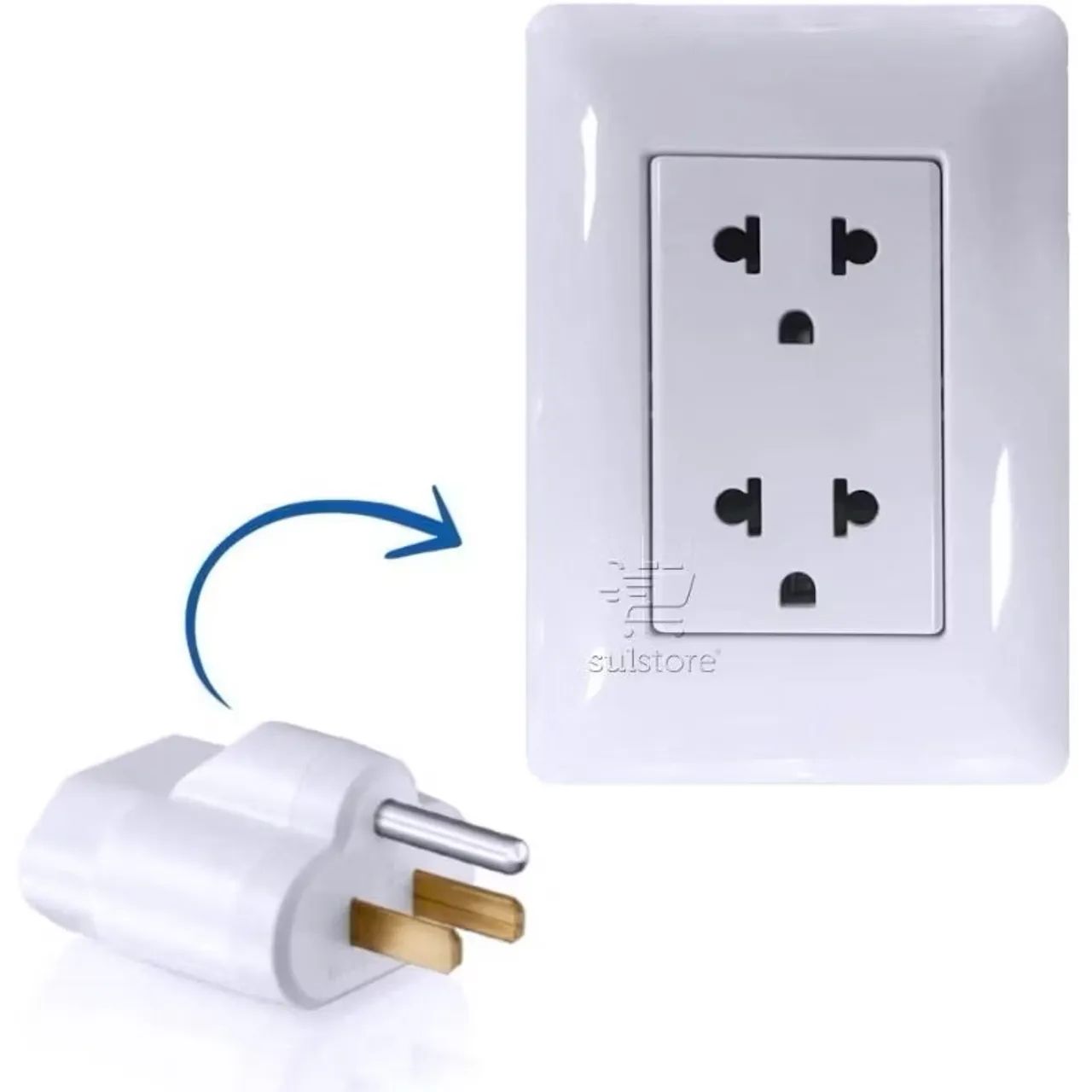 Adaptador de tomada universal (kit com 3)