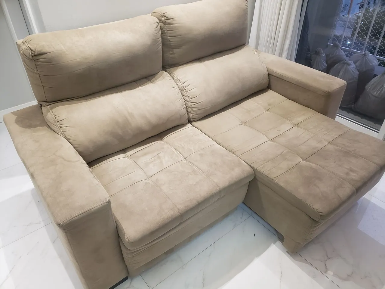 Sofá Reclinável 2 lugares com chaise em EXCELENTE estado