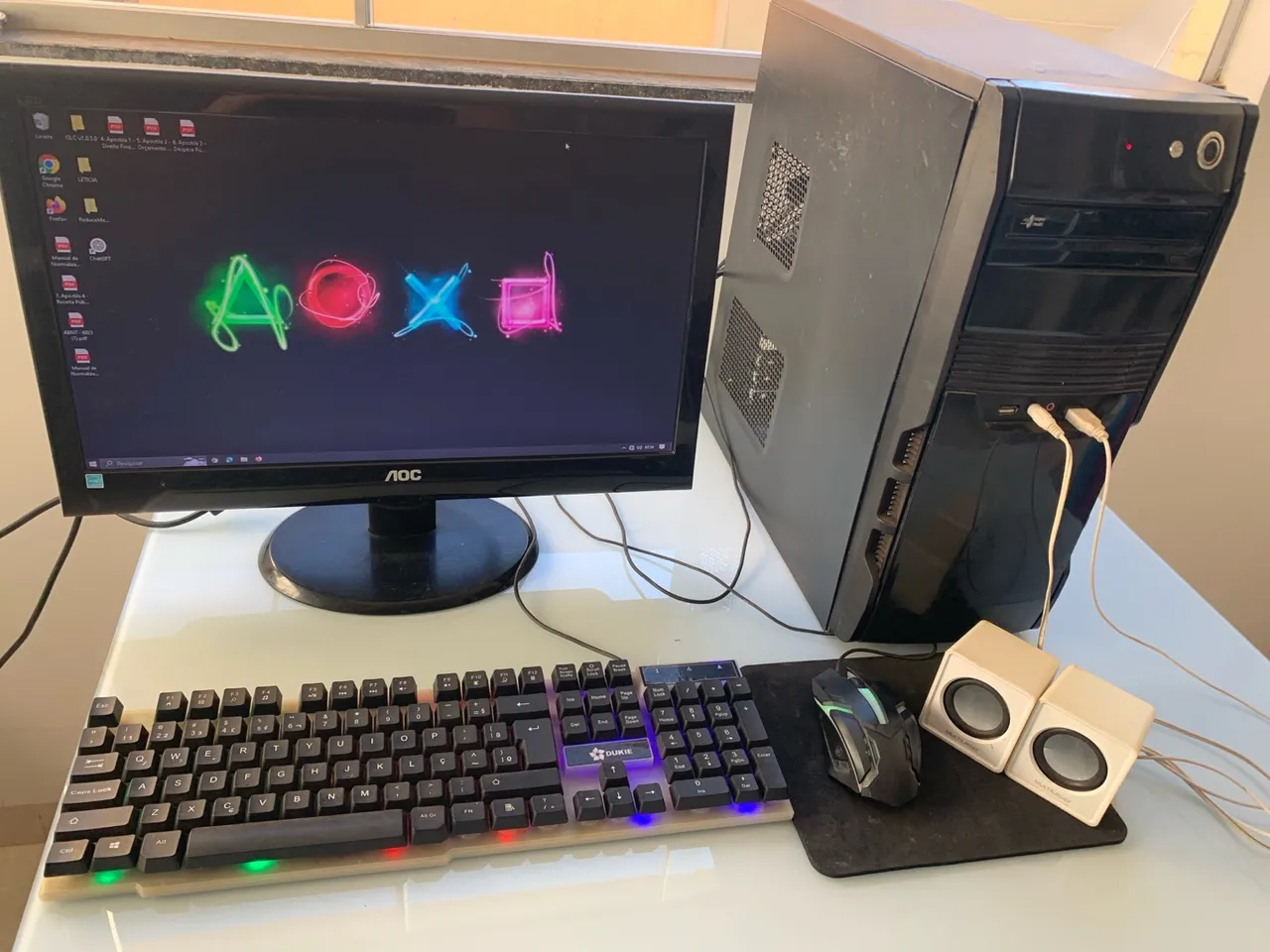 Computador Completo Gamer com Monitor AOC e Periféricos