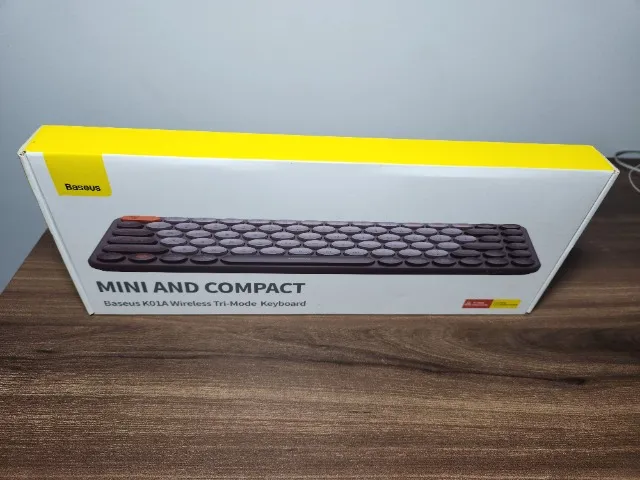 Teclado Sem Fio Baseus K01A Tri-Mode Bluetooth Windows Mac Android