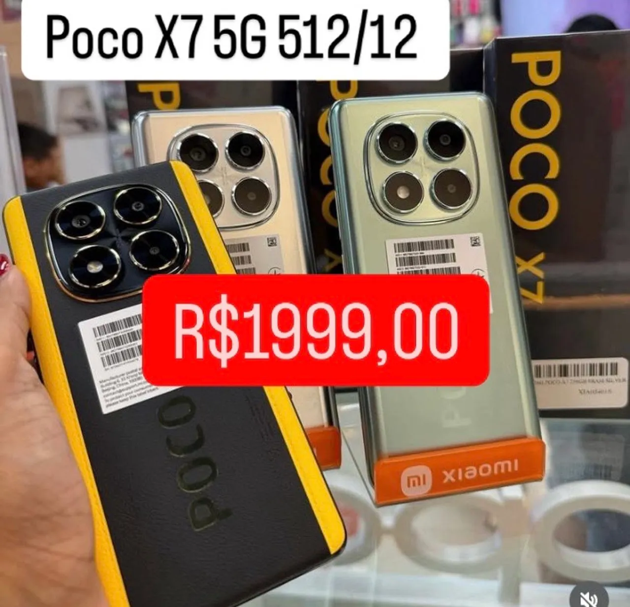 Poco X7 5G 512Gb 12Gb Ram Lacrado Global Entrega Grátis Garantia