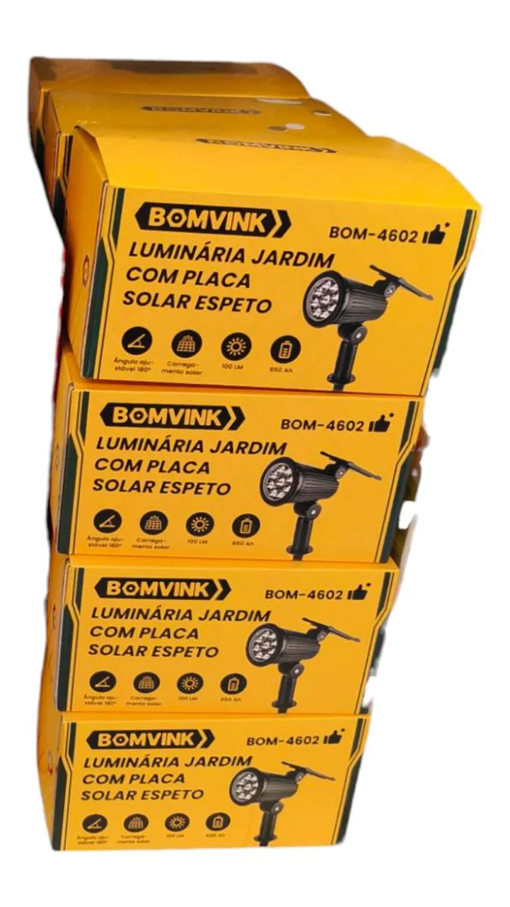 Iluminação Jardim com Placa Solar - BOMVINK BOM-4602