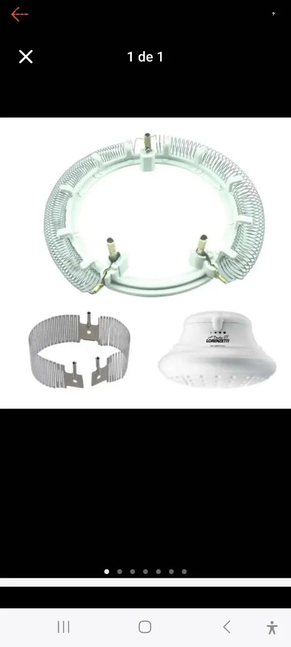 LORENZETTI ELECTRIC SHOWER RESISTANCE BELA DUCHA 220 V