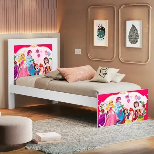 Cama Juvenil Solteiro Marina (Menina) Princesas 100% MDF