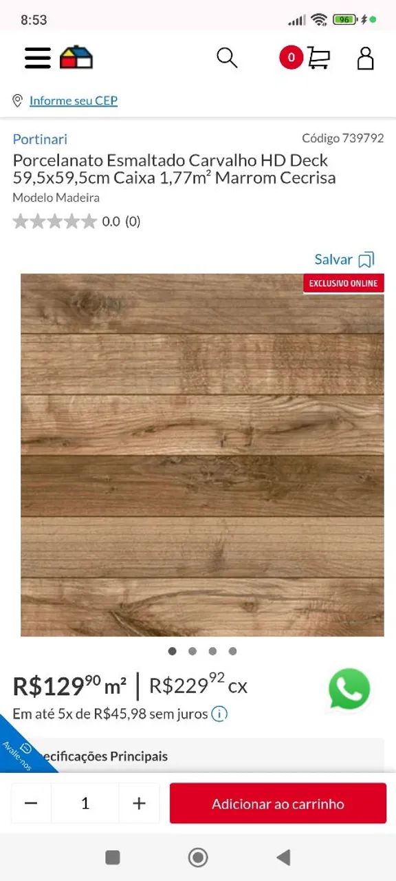 Black Friday - PORTINARI IMITA MADEIRA 60x60 - ANTIDERRAPANTE - Foto 6