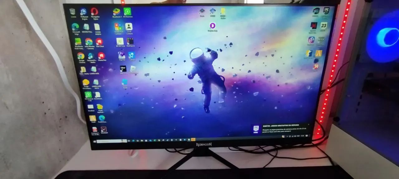 PC Gamer + Monitor Redradon 144hrtz + Periféricos + Brindes  - Foto 4