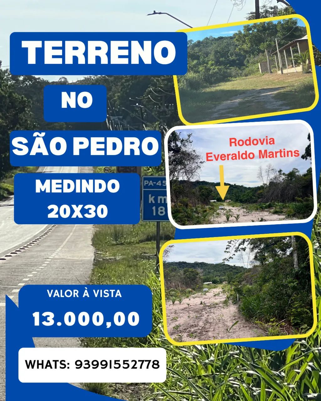 Terreno 20x30 no São Pedro
