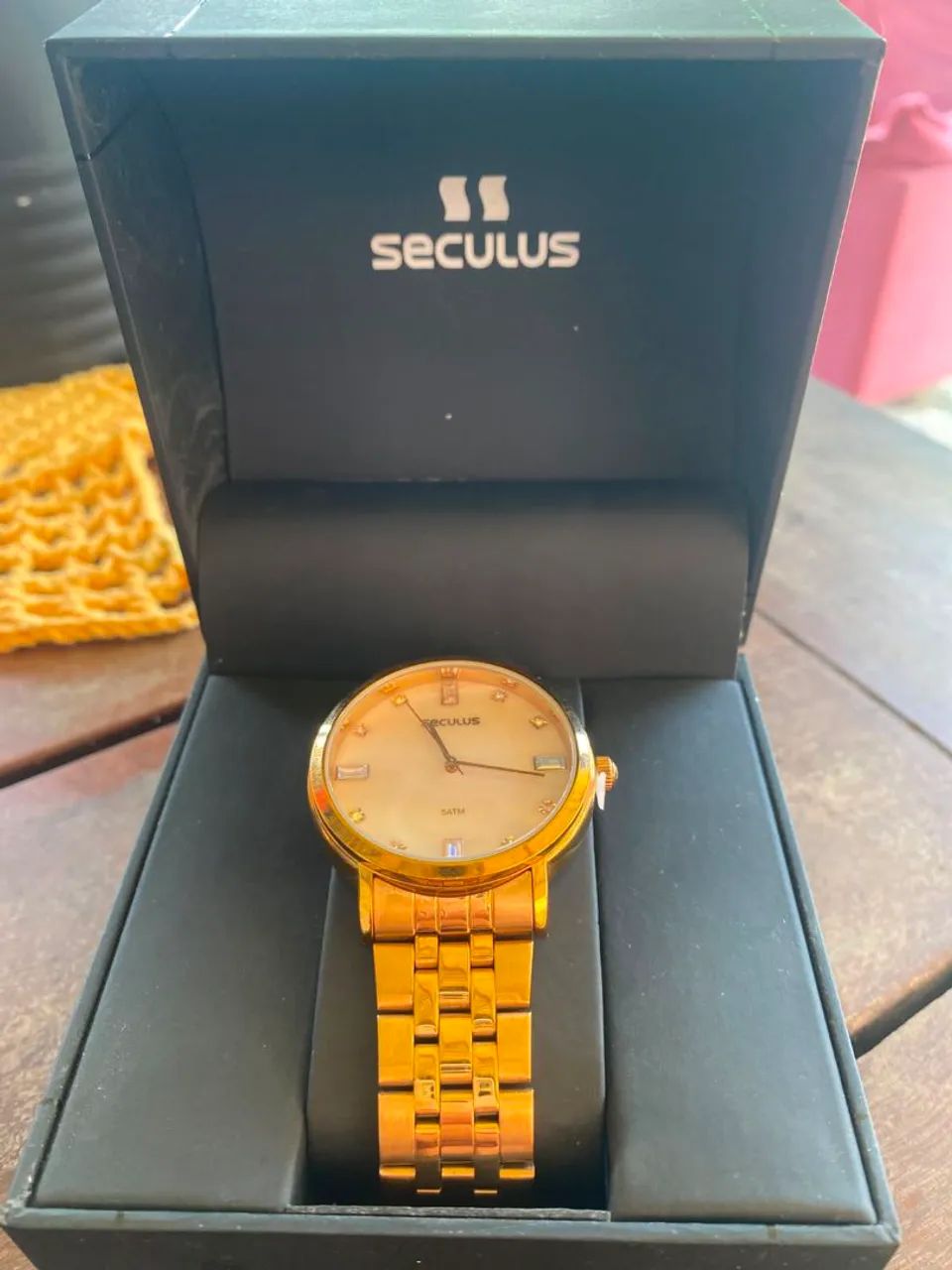 Relógio Seculus Dorado  - Foto 5