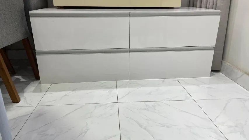 Gaveteiro suspenso em MDF branco. - Foto 3